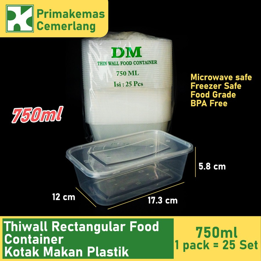 Thinwall Food Container 750 ML 