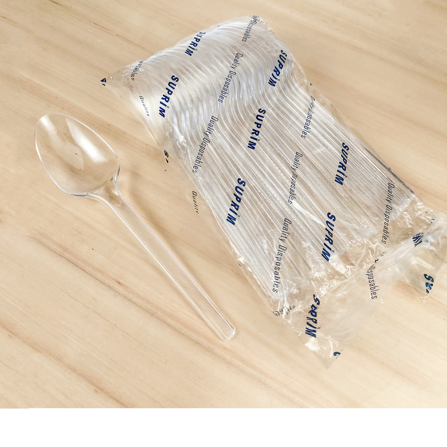 200 Sendok Makan Plastik Bening